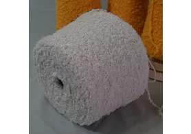 Букле: 35% альпака, 61% меринос, 4% ПА, Art. Alpafur, Zegna Baruffa, цвет: светлый беж с розовинкой, 160 м/100 гр. (6023)