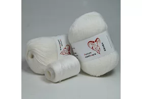 Пряжа шерсть кашемировой козы 50%, пух кролика 30%,  полиамид 20%, Cashmere Aurum, цвет: 001 белый, 350 м. 