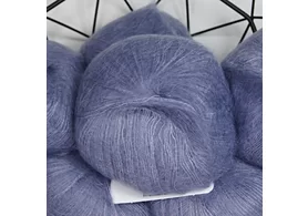 Пряжа кидмохер 72%, шелк 28%, Art: Silkid extra,  цвет: 048 серо-сиреневая дымка, 210 м, 25г.