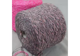 Твид: 54% меринос, 10% мохер, 23% ПА, 13% акрил, Art. Sidney, New mill, цвет: розовато-бежевый+ антрацит (мулине), 310 м/100 гр. (6050)