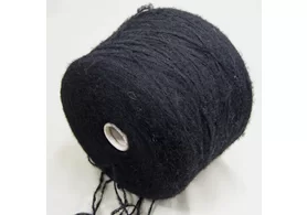 Пряжа 60% вспушенная бэби альпака, 20% меринос, 20% ПА, Art: Soffio, Lanficio Dell’ Olivo, цвет: черный, 400 м/100 гр. (5453)