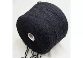 Пряжа 60% вспушенная бэби альпака, 20% меринос, 20% ПА, Art: Soffio, Lanficio Dell’ Olivo, цвет: черный, 400 м/100 гр. (5453)