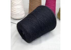 50% ангора, 50% ПА, Art. Angora 50. Biagioli Modesto, цвет: черный, 2/16 (800 м/100 гр.) (6259)