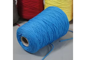 Хлопковый шнурок: 55% хлопок, 45% ПА, Art. Rope, E. Miroglio, цвет: голубой, 220 м/100 гр. (6058)