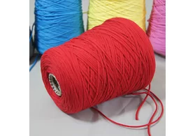 Хлопковый шнурок: 55% хлопок, 45% ПА, Art. Rope, E. Miroglio, цвет: красный, 220 м/100 гр. (6059)