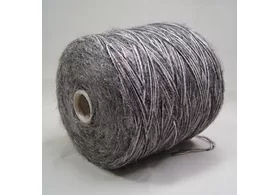 суперкидмохер, меринос, ПА, сток Италия, цвет: молочный, черный, коричневато-серый, 230 м/100 гр. (6280)