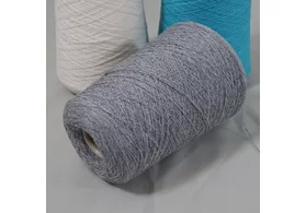 100% кашемир, сток Италия, цвет: серый меланж, 2/28 (1400 м/100 гр.) (6088)