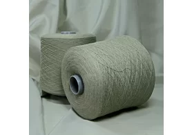 Пряжа 20% кашемир, 80% меринос, Art: Vendome RWS GCS, Botto Giuseppe, цвет: оливковый меланж, 2/48 (2400 м/100 гр.) (5408)