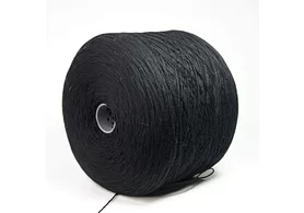 Пряжа меринос, хлопок, сток Италия, цвет: черный, 500-700 м/100 гр. (5352)