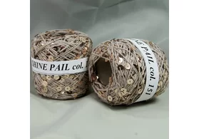 Пряжа 98% хлопок, 2% пайетки, Shine Paill, Kutnor, Италия, цвет: туап, пайетка золото, 120 м/50 гр. (5369)