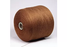 Пряжа 50% меринос, 50% акрил, сток Италия, цвет: золотисто-коричневый, 2/28 (1400 м/100 гр.) (5235)