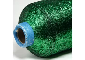 Пряжа люрекс 100% ПА, Art: Brillante, Ilaria srl, цвет: ярко-зеленый на черной основе, 10000 м/100 гр. (4966)