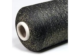 Пряжа люрекс 77% вискоза, 15% люрекс, 8%РА, Art: Astrale, Lineapiu’, цвет: золото на темно-коричневой основе, 4000 м/100 гр. (4968)