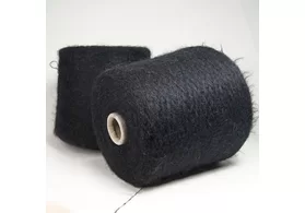 Пряжа 67% суперкидмохер, 5% меринос, 28% ПА, Art: Aurora 100, Ilaria s.r.l., цвет: черный, 1000 м/100 гр. (5170)