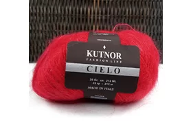 70% суперкидмохер, 30% шелк, Art: Cielo, Kutnor, цвет:1611 рубиново-красный, 212 м, 25г.
