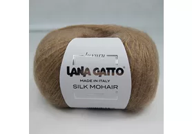 75% кидмохер, 25% шелк, Art: Silk Mohair, Lana Gatto, цвет: 30139 ореховый, 212 м, 25г.