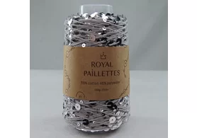 Королевские пайетки 55% хлопок, 45% полиэстер, Royal Paillettes, цвет: светло-серый серебро 200, 230 м/100 гр. 