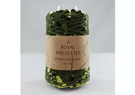 Королевские пайетки 55% хлопок, 45% полиэстер, Royal Paillettes, цвет: хаки металлик 29, 230 м/100 гр. 