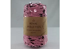 Королевские пайетки 55% хлопок, 45% полиэстер, Royal Paillettes, цвет: розовый металлик 98, 230 м/100 гр. 