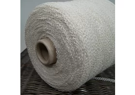 Фасонная пряжа: 76% хлопок, 24% ПА, Art. Saio, Filati BE.MI.VA, цвет: натуральный белый, 180 м/100 гр. (6548)