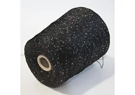 Пряжа с пайетками 100% полиамид, Art.: Paillettes, Италия, черный с пайетками мультиколор, 400 м/ 100 гр. (4040)