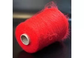 67% суперкидмохер, 5% меринос, 28% ПА, Art. Aurora 100, Ilaria srl, цвет: красный, 1000 м/100 гр. (6487)