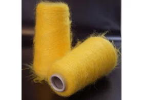 58% суперкидмохер, 5% меринос, 37% ПА, Art. Kiddest, Gruppo Filpucci Industrie Filati, цвет: желтый, 1500 м/100 гр. (6493)