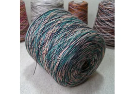 100% шерсть овец, Art. Shetland, коллекция Missoni, цвет: зеленый, розовато-коричневый, черный, 2/16 (800 м/100 гр.) (6771)