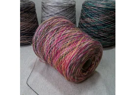 100% шерсть овец, Art. Shetland, коллекция Missoni, цвет: розовый, зеленый, желтый, 2/16 (800 м/100 гр.) (6774)
