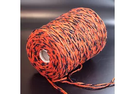 100% шерсть + фантазийная нитка, Filature jc rennie & co + vimar, цвет: красный апельсин+черный, 127 м/100 гр. (6451)