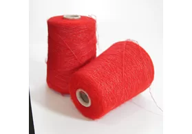 55% baby альпака, 10% меринос экстрафайн, 35% ПА, Art. Callao Brushed, Filitaly-Lab, цвет: красный на светлой основе, 1500 м/100 гр. (6476)