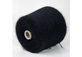 80% ангора, 20% ПА, Art. Ang. 80, Filati Biagioli Modesto, цвет: черный, 2/17 (850 м/100 гр.) (6332)