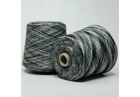 Пряжа меринос ультрафайн 100% , Art: Empire, Xinao srl (Китай), молочно-черный , 2/60 (3000 м/100 гр.) (4006)